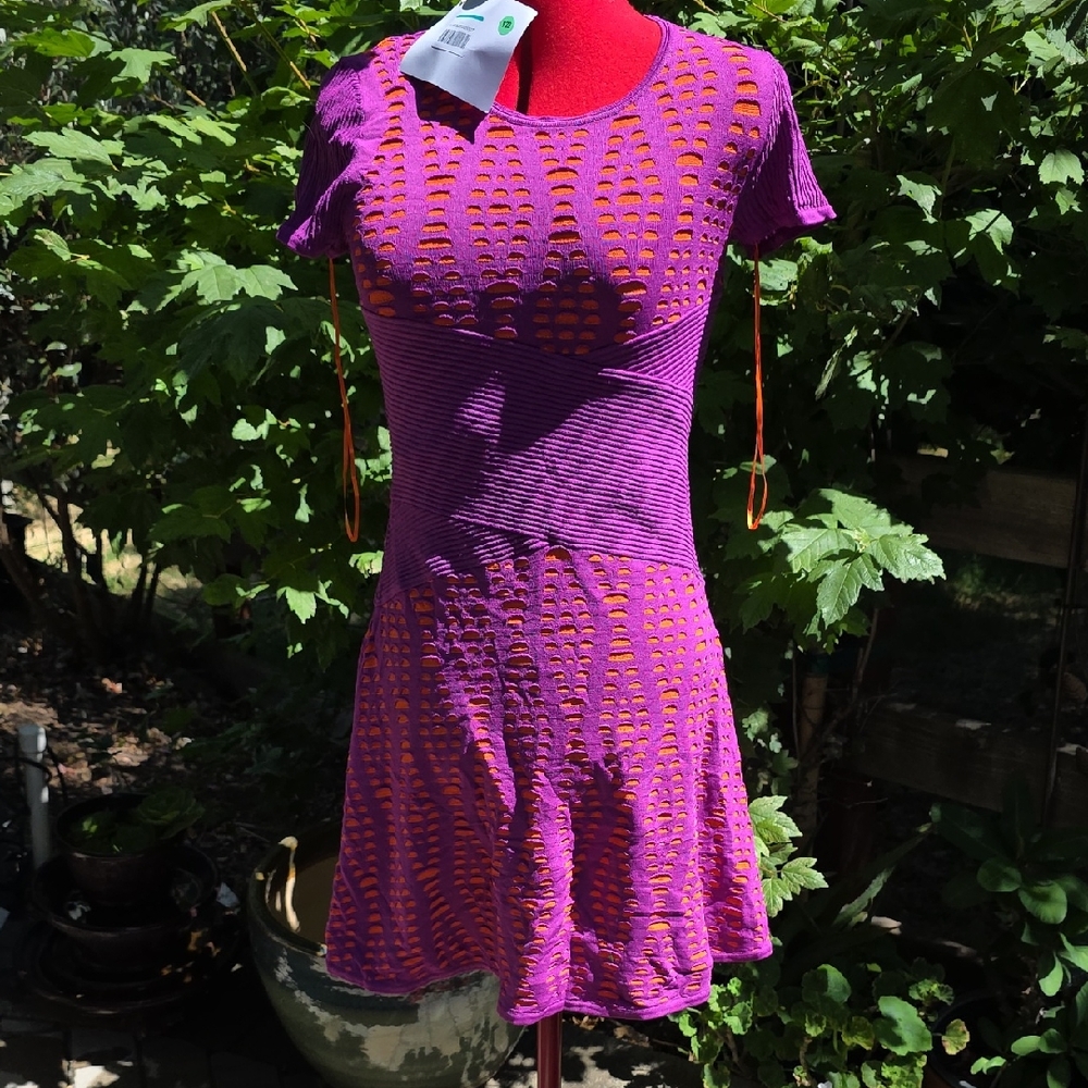 Pinko Purple and Orange Mini Dress